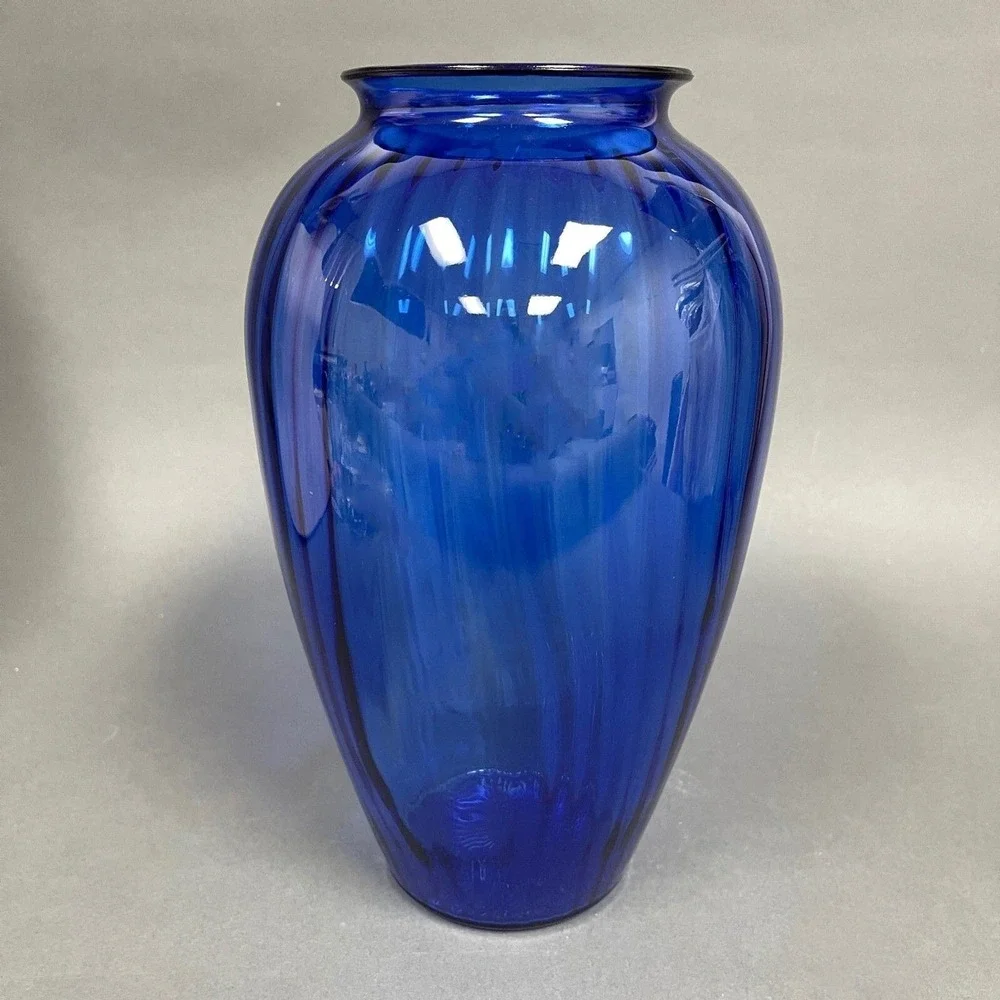 X-large Cobalt‎ Blue Glass Vase 12 5/8
